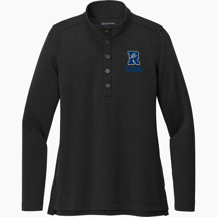 READING SENIOR HIGH SCHOOL BLUE DEVILS <span class="pdp-name-mascot">READING BLUE DEVILS</span> Brooks Brothers Women's Mid-Layer Stretch 1/2-Button Pullover