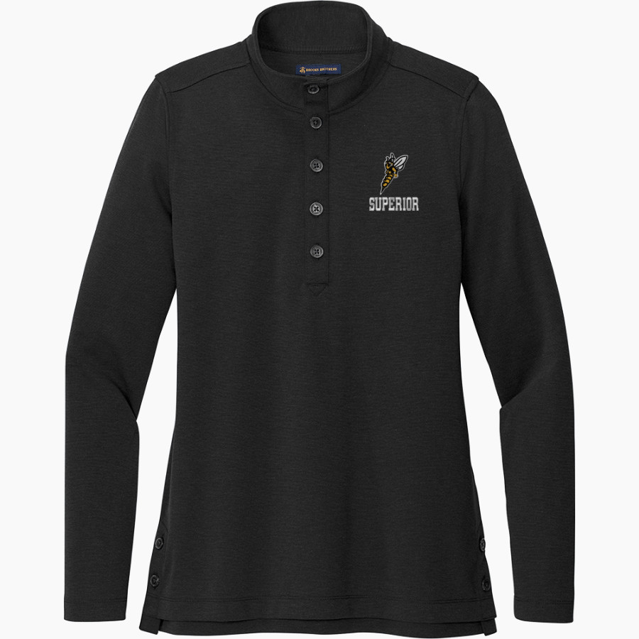 Superior Yellowjackets <span class="pdp-name-mascot">UW Superior Yellowjackets</span> Brooks Brothers Women's Mid-Layer Stretch 1/2-Button Pullover