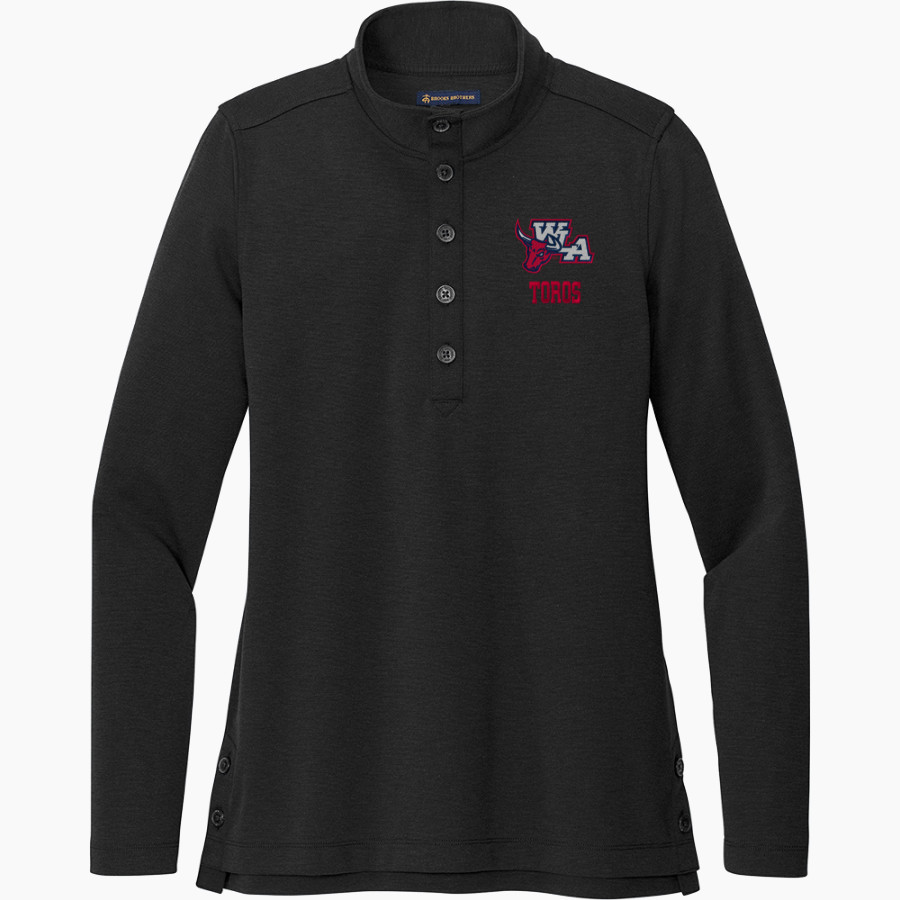 World Language Academy Toros <span class="pdp-name-mascot">World Language Academy Middle School Toros</span> Brooks Brothers Women's Mid-Layer Stretch 1/2-Button Pullover