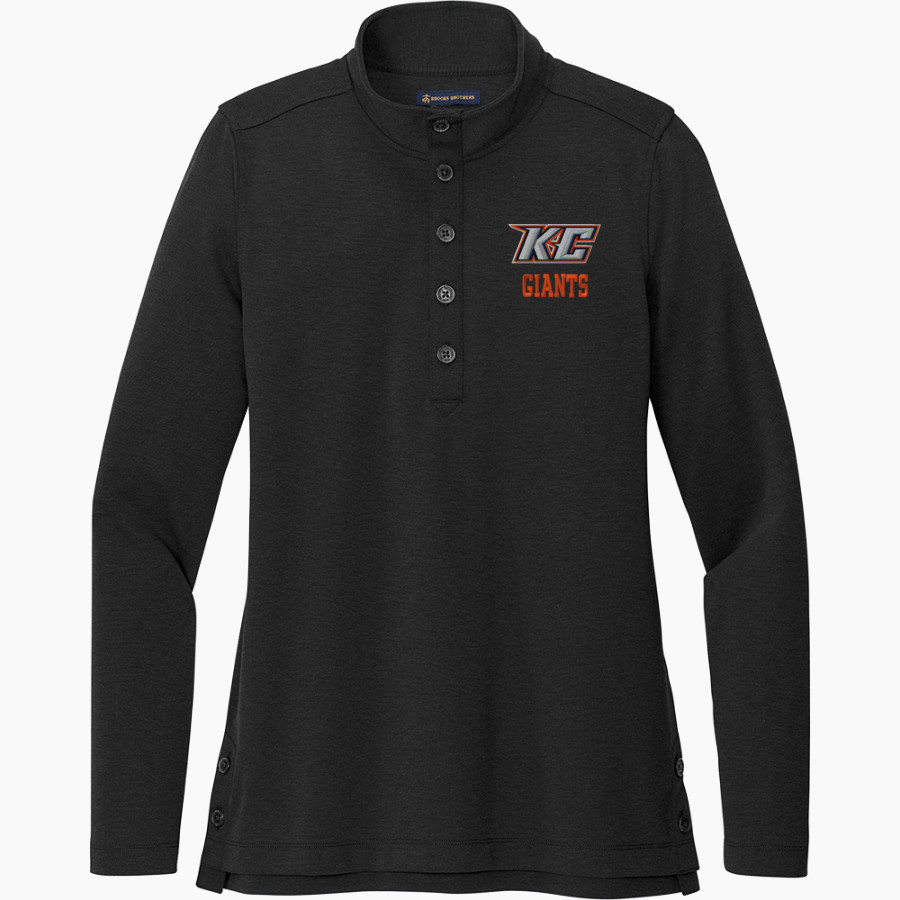 Keystone College The Official Online Store <span class="pdp-name-mascot">Keystone Giants</span> Brooks Brothers Women's Mid-Layer Stretch 1/2-Button Pullover