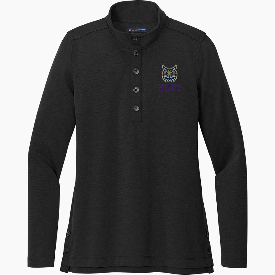 ROBERT C HATCH HIGH SCHOOL BOBCATS <span class="pdp-name-mascot">ROBERT C HATCH BOBCATS</span> Brooks Brothers Women's Mid-Layer Stretch 1/2-Button Pullover