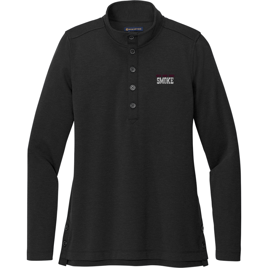 South Shore Smoke Smoke <span class="pdp-name-mascot">South Shore Smoke Smoke</span> Brooks Brothers Women's Mid-Layer Stretch 1/2-Button Pullover