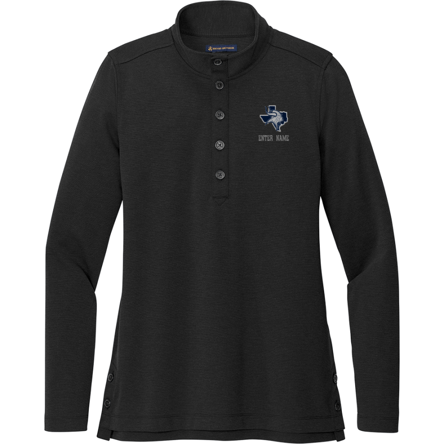 BRYAN HIGH SCHOOL VIKINGS <span class="pdp-name-mascot">BRYAN VIKINGS</span> Brooks Brothers Women's Mid-Layer Stretch 1/2-Button Pullover