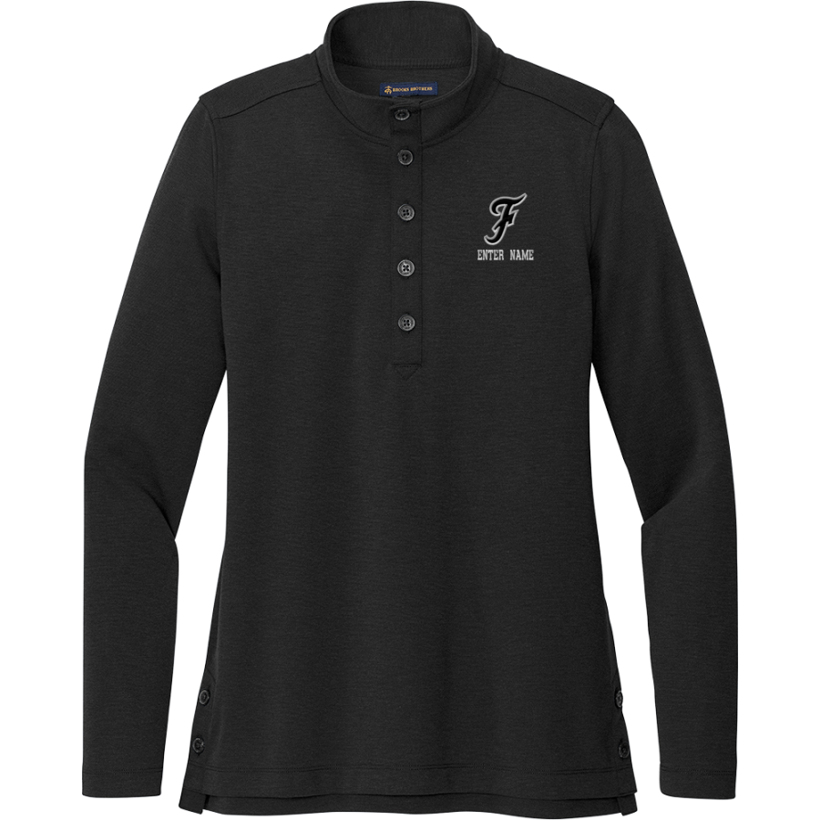 Fenwick Friars The Official Online Store <span class="pdp-name-mascot">Fenwick Friars</span> Brooks Brothers Women's Mid-Layer Stretch 1/2-Button Pullover