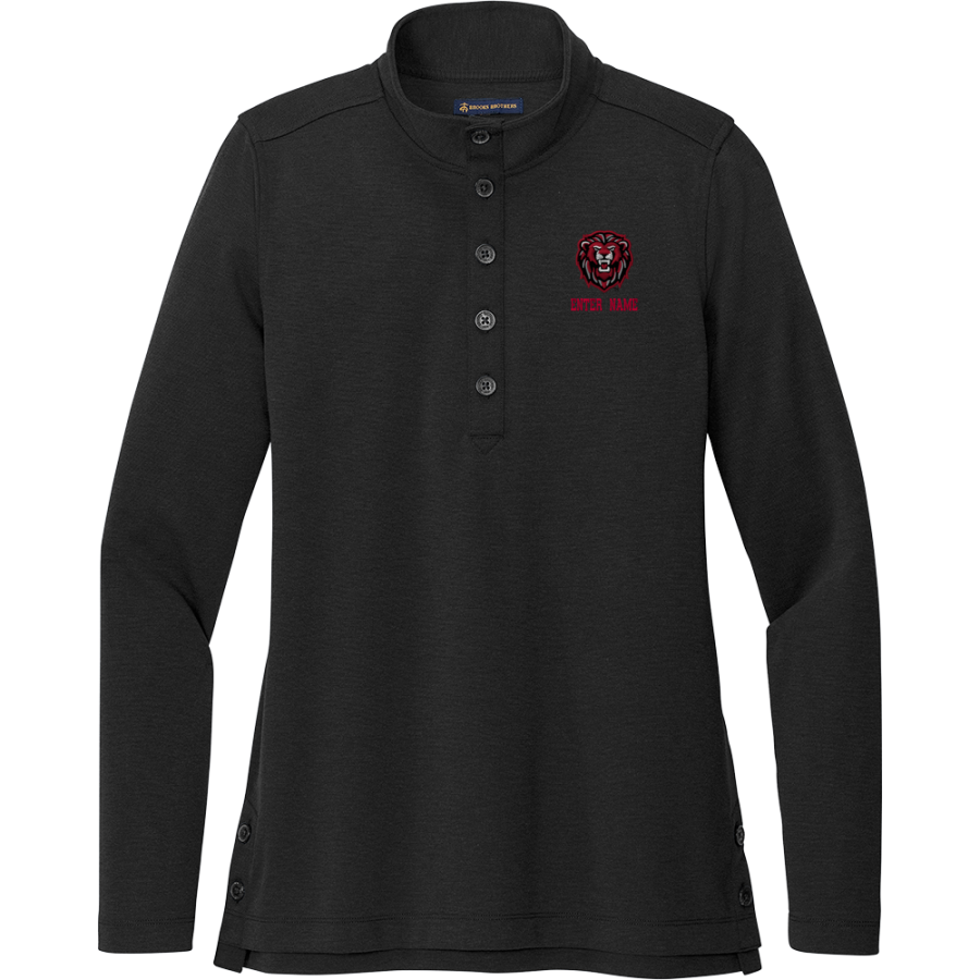 Lockwood Lions <span class="pdp-name-mascot">Lockwood Lions</span> Brooks Brothers Women's Mid-Layer Stretch 1/2-Button Pullover