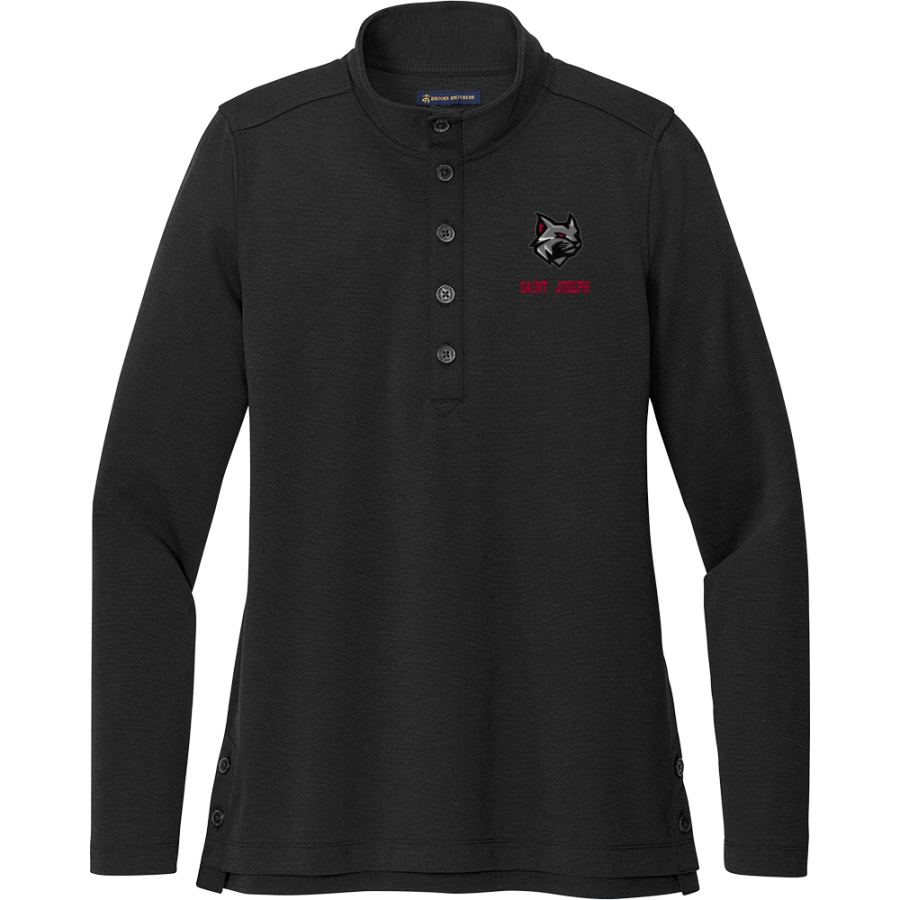 SAINT JOSEPH ACADEMY WILDCATS <span class="pdp-name-mascot">SAINT JOSEPH WILDCATS</span> Brooks Brothers Women's Mid-Layer Stretch 1/2-Button Pullover