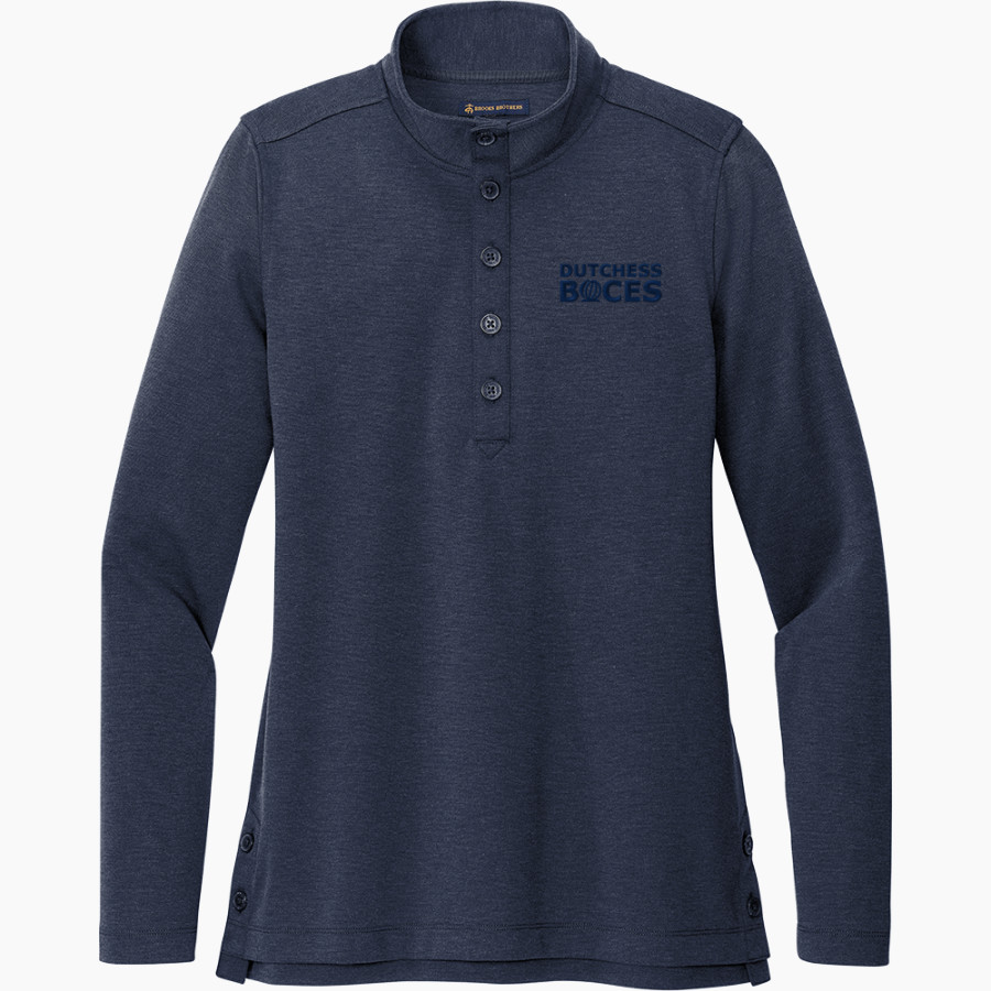 Dutchess BOCES <span class="pdp-name-mascot">Dutchess County BOCES</span> Brooks Brothers Women's Mid-Layer Stretch 1/2-Button Pullover