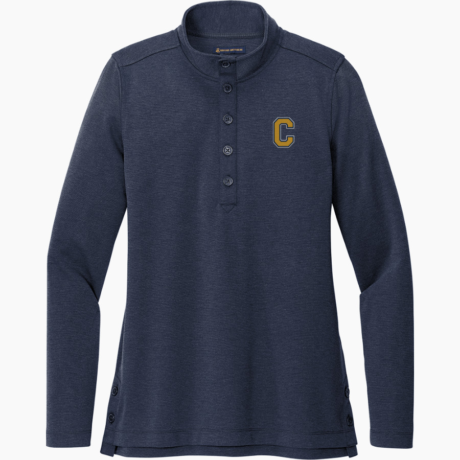 CHELSEA HIGH SCHOOL BULLDOGS <span class="pdp-name-mascot">CHELSEA BULLDOGS</span> Brooks Brothers Women's Mid-Layer Stretch 1/2-Button Pullover