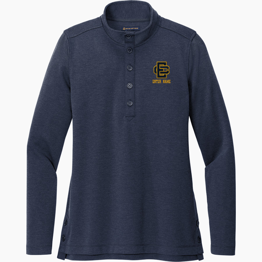 Elm Creek Buffaloes <span class="pdp-name-mascot">Elm Creek Buffaloes</span> Brooks Brothers Women's Mid-Layer Stretch 1/2-Button Pullover