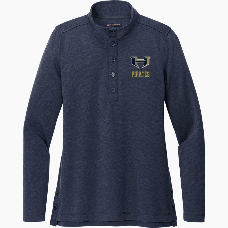 HIDALGO EARLY COLLEGE HIGH SCHOOL PIRATES <span class="pdp-name-mascot">HIDALGO EARLY COLLEGE PIRATES</span> Brooks Brothers Women's Mid-Layer Stretch 1/2-Button Pullover