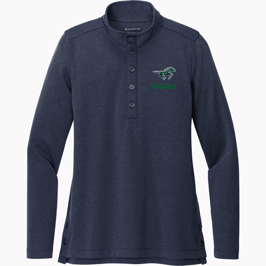 Babcock Trailblazers <span class="pdp-name-mascot">Babcock High School Trailblazers</span> Brooks Brothers Women's Mid-Layer Stretch 1/2-Button Pullover