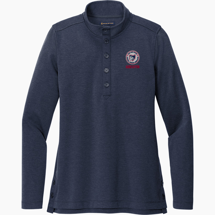 Ohio Football Coaches Association Association <span class="pdp-name-mascot">Ohio Football Coaches Association Association</span> Brooks Brothers Women's Mid-Layer Stretch 1/2-Button Pullover