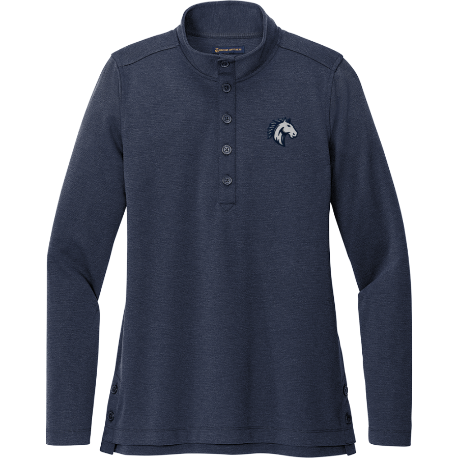 Grand Traverse Academy Mustangs <span class="pdp-name-mascot">Grand Traverse Academy Mustangs</span> Brooks Brothers Women's Mid-Layer Stretch 1/2-Button Pullover