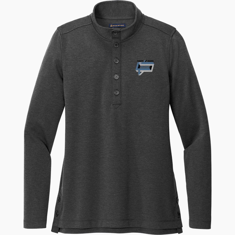 Believe In You <span class="pdp-name-mascot">Believe In You</span> Brooks Brothers Women's Mid-Layer Stretch 1/2-Button Pullover