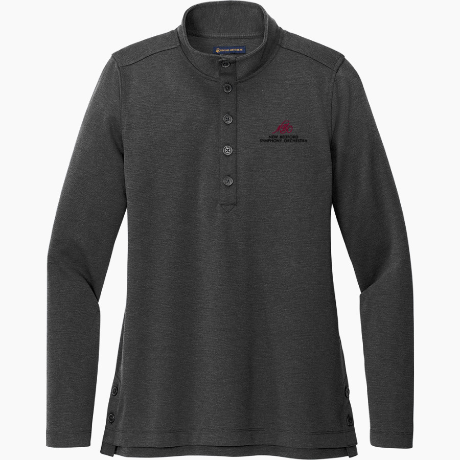 NEW BEDFORD SYMPHONY ORCHESTRA NEW BEDFORD SYMPHONY <span class="pdp-name-mascot">NEW BEDFORD SYMPHONY ORCHESTRA</span> Brooks Brothers Women's Mid-Layer Stretch 1/2-Button Pullover