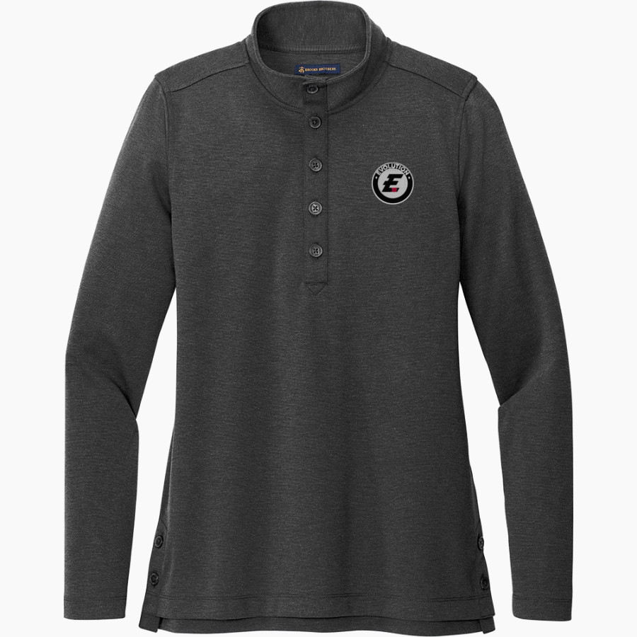 Evolution Lowell Evolution Lowell <span class="pdp-name-mascot">Evolution Lowell</span> Brooks Brothers Women's Mid-Layer Stretch 1/2-Button Pullover