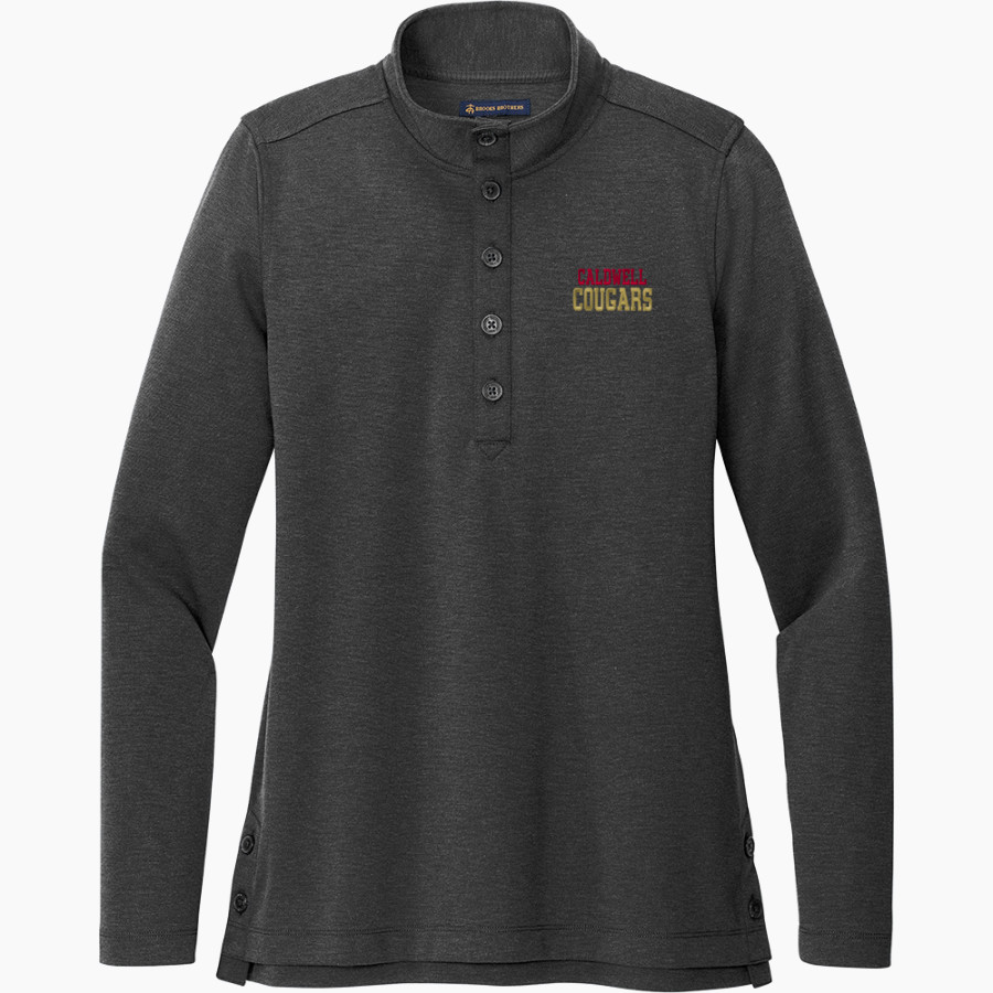 Caldwell Cougars <span class="pdp-name-mascot">Caldwell Cougars</span> Brooks Brothers Women's Mid-Layer Stretch 1/2-Button Pullover