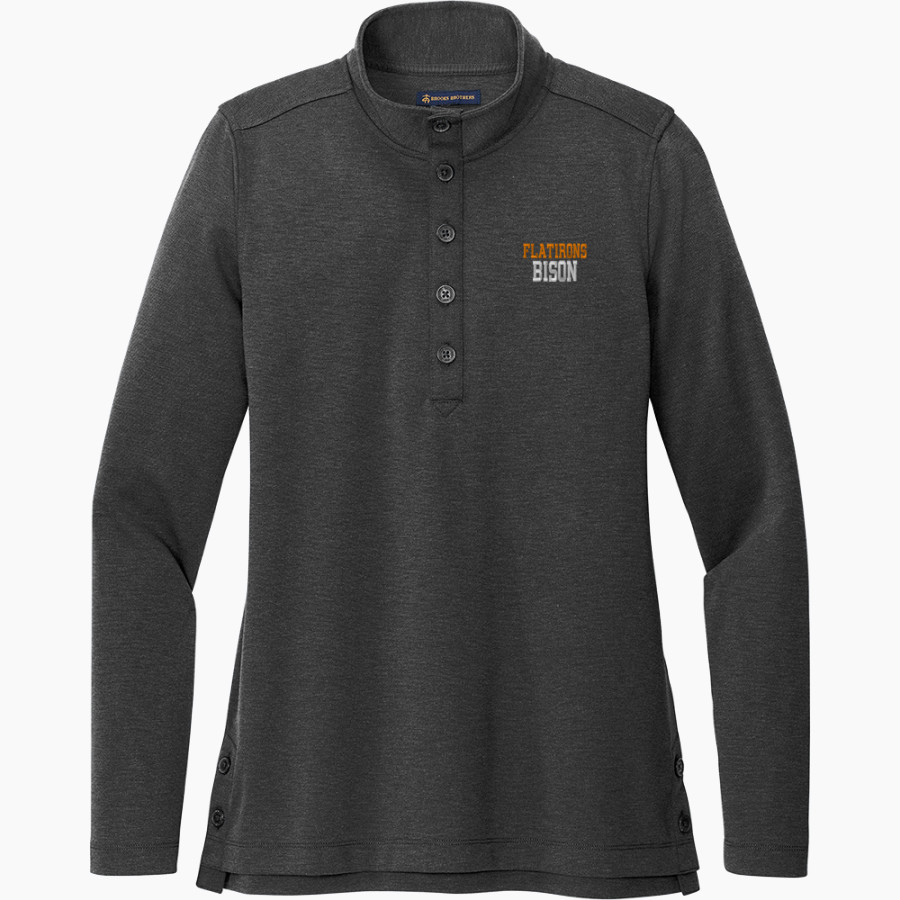 Flatirons Bison <span class="pdp-name-mascot">Flatirons Bison</span> Brooks Brothers Women's Mid-Layer Stretch 1/2-Button Pullover