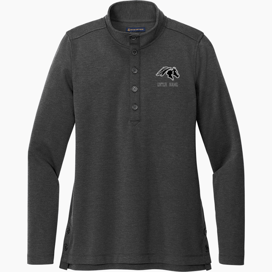 Sisters Outlaws <span class="pdp-name-mascot">Sisters Outlaws</span> Brooks Brothers Women's Mid-Layer Stretch 1/2-Button Pullover