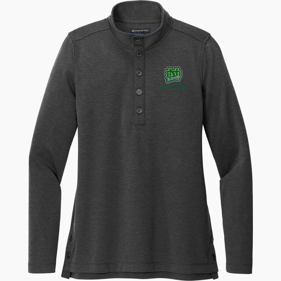 Notre Dame College Prep The Official Online Store <span class="pdp-name-mascot">Notre Dame Dons</span> Brooks Brothers Women's Mid-Layer Stretch 1/2-Button Pullover