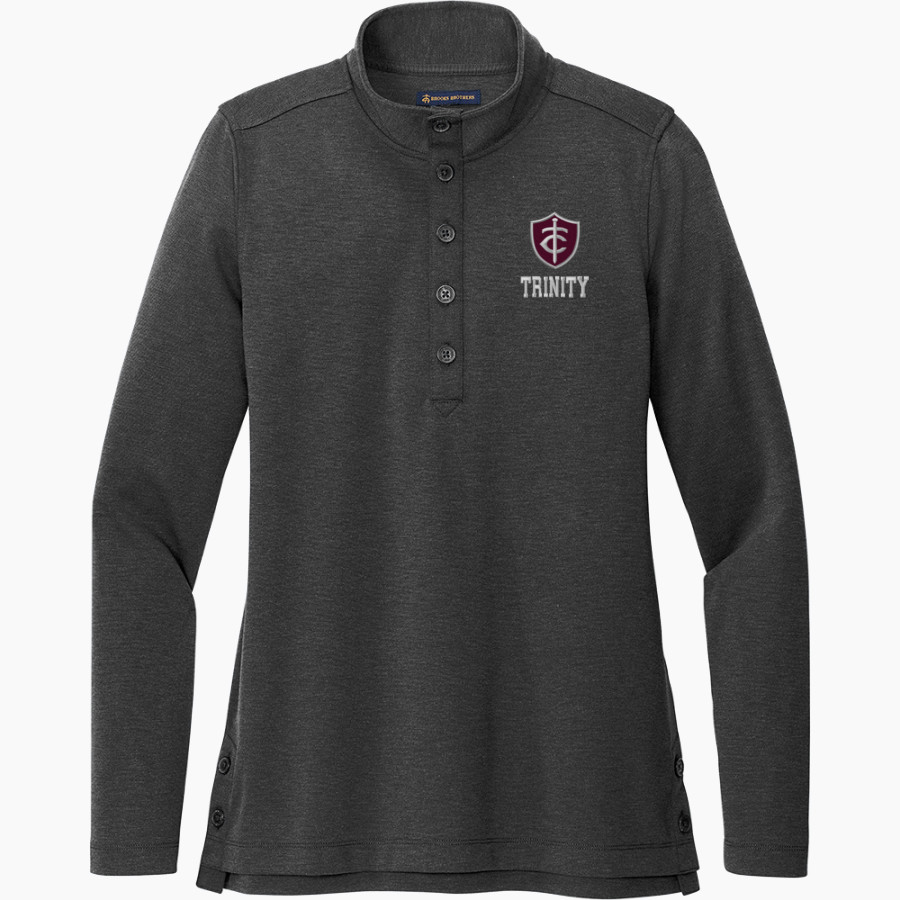 Trinity Warriors <span class="pdp-name-mascot">Trinity Christian Warriors</span> Brooks Brothers Women's Mid-Layer Stretch 1/2-Button Pullover