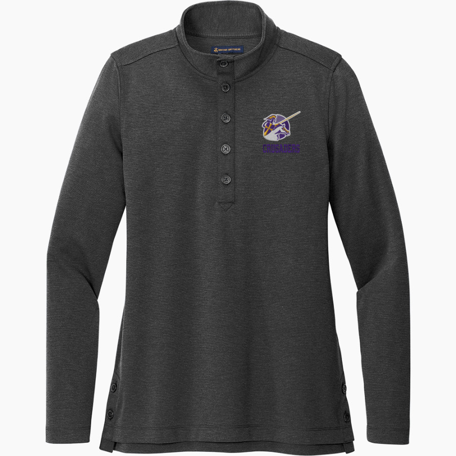 LANCASTER CATHOLIC HIGH SCHOOL CRUSADERS <span class="pdp-name-mascot">LANCASTER CRUSADERS</span> Brooks Brothers Women's Mid-Layer Stretch 1/2-Button Pullover