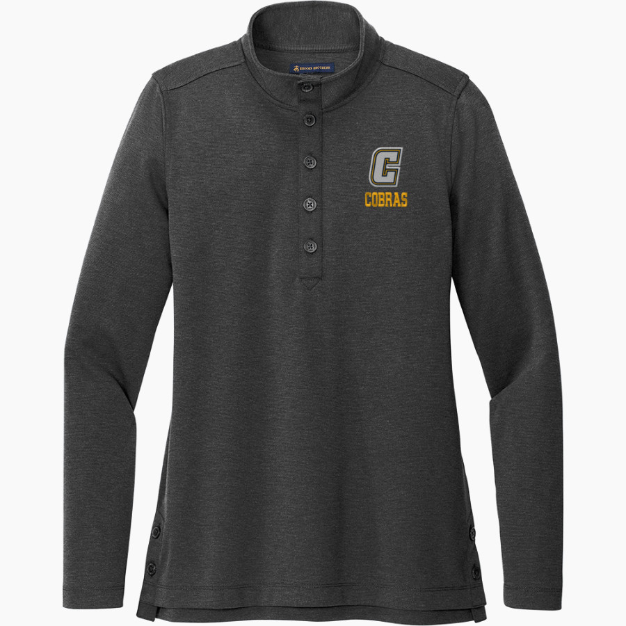 Coker Cobras <span class="pdp-name-mascot">Coker Cobras</span> Brooks Brothers Women's Mid-Layer Stretch 1/2-Button Pullover