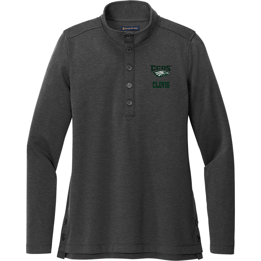 Clovis Eagles <span class="pdp-name-mascot">Clovis Community Day School Eagles</span> Brooks Brothers Women's Mid-Layer Stretch 1/2-Button Pullover