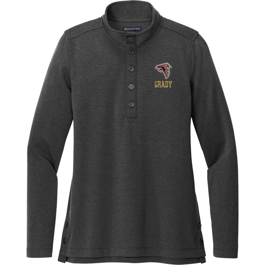 WM E GRADY VOC TECH SCHOOL FALCONS <span class="pdp-name-mascot">GRADY HIGH SCHOOL FALCONS</span> Brooks Brothers Women's Mid-Layer Stretch 1/2-Button Pullover
