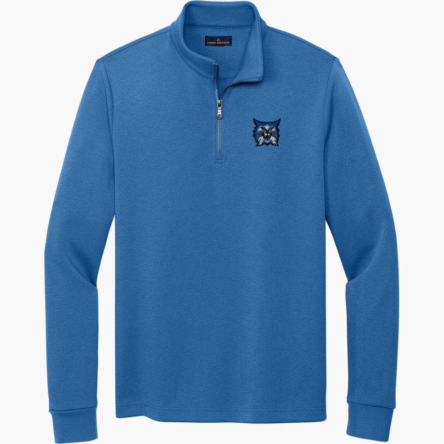 COLUMBUS COMMUNITY HIGH SCHOOL WILDCATS <span class="pdp-name-mascot">COLUMBUS WILDCATS</span> Brooks Brothers Men's Double-Knit 1/4-Zip Pullover