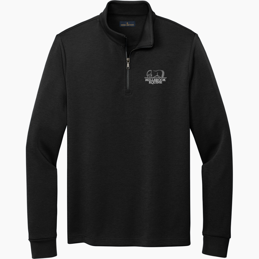 Millbrook Equine Veterinary Clinic Millbrook Equine Vet <span class="pdp-name-mascot">Millbrook Equine Veterinary Clinic</span> Brooks Brothers Men's Double-Knit 1/4-Zip Pullover
