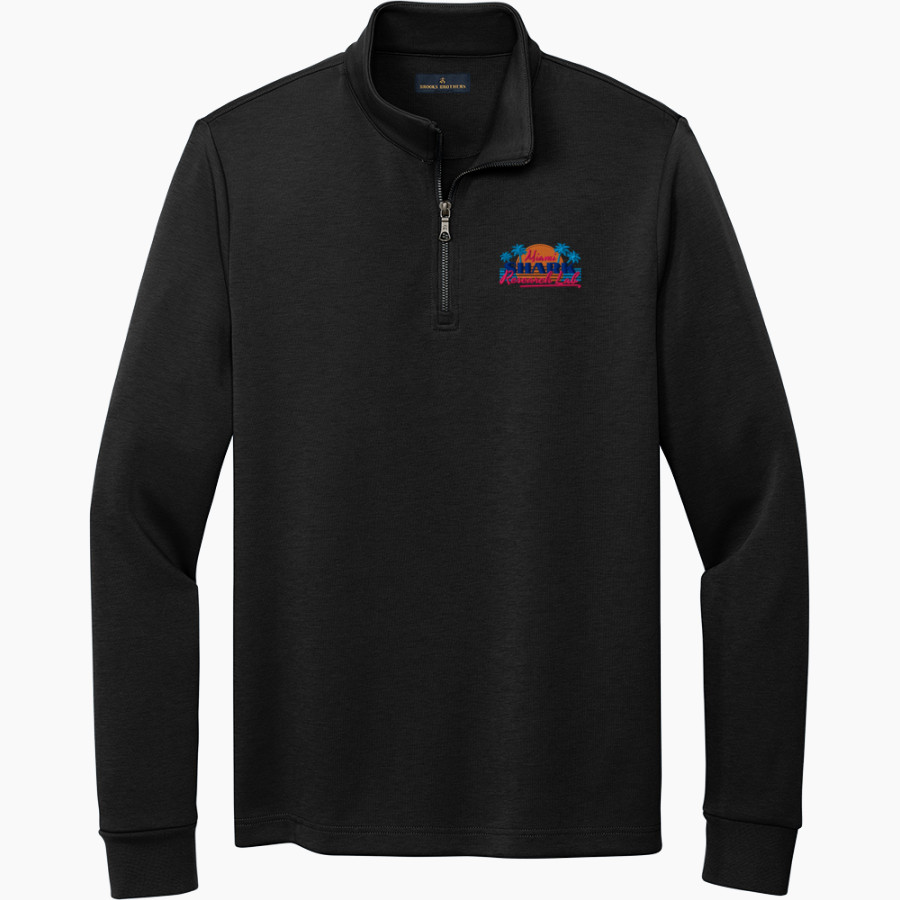 Shark Research & Conservation The Official Online Store <span class="pdp-name-mascot">SRC Sharks</span> Brooks Brothers Men's Double-Knit 1/4-Zip Pullover