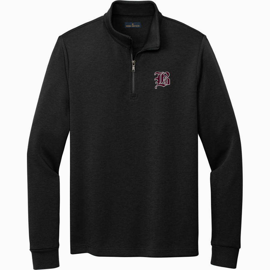 BELLOWS FREE ACADEMY BULLETS <span class="pdp-name-mascot">BELLOWS FREE ACADEMY BULLETS</span> Brooks Brothers Men's Double-Knit 1/4-Zip Pullover