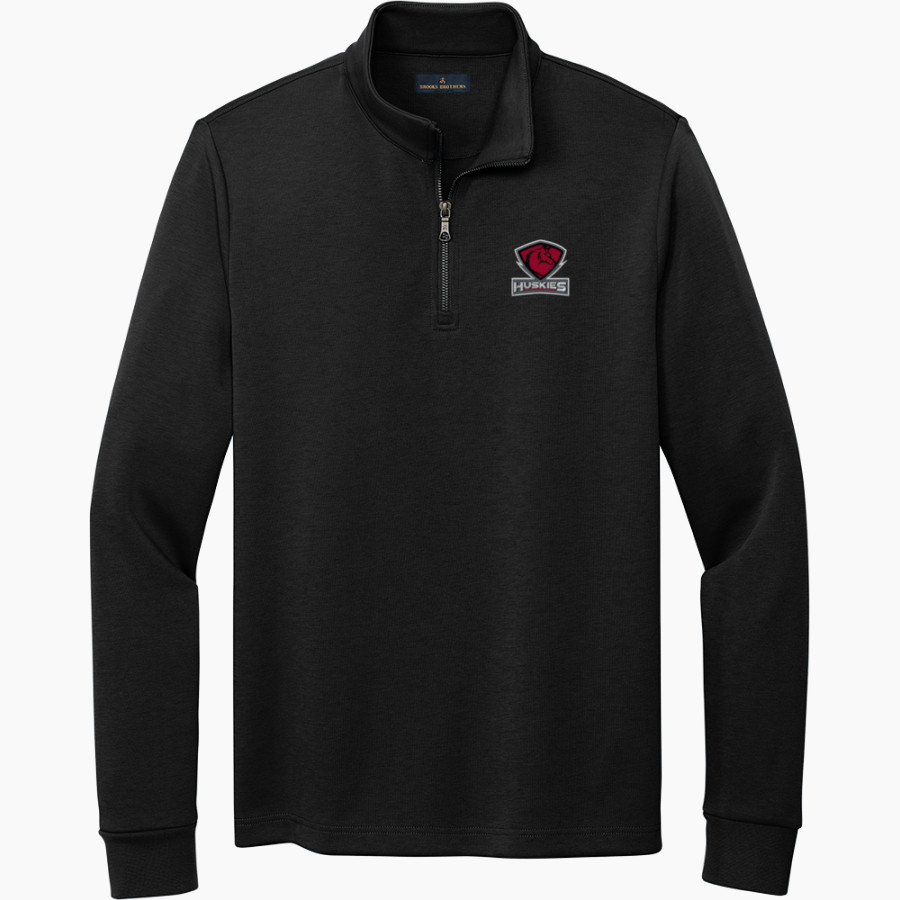 CARDINAL HIGH SCHOOL HUSKIES <span class="pdp-name-mascot">CARDINAL HUSKIES</span> Brooks Brothers Men's Double-Knit 1/4-Zip Pullover