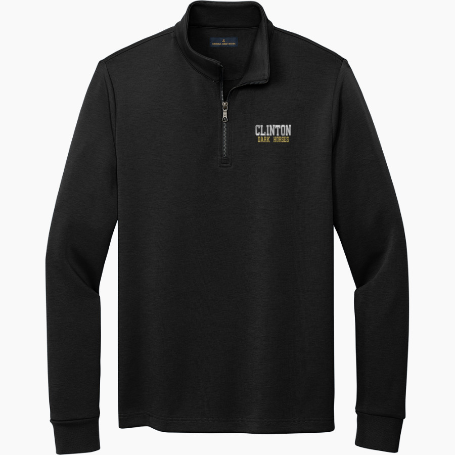 Clinton Dark Horses <span class="pdp-name-mascot">Clinton Dark Horses</span> Brooks Brothers Men's Double-Knit 1/4-Zip Pullover
