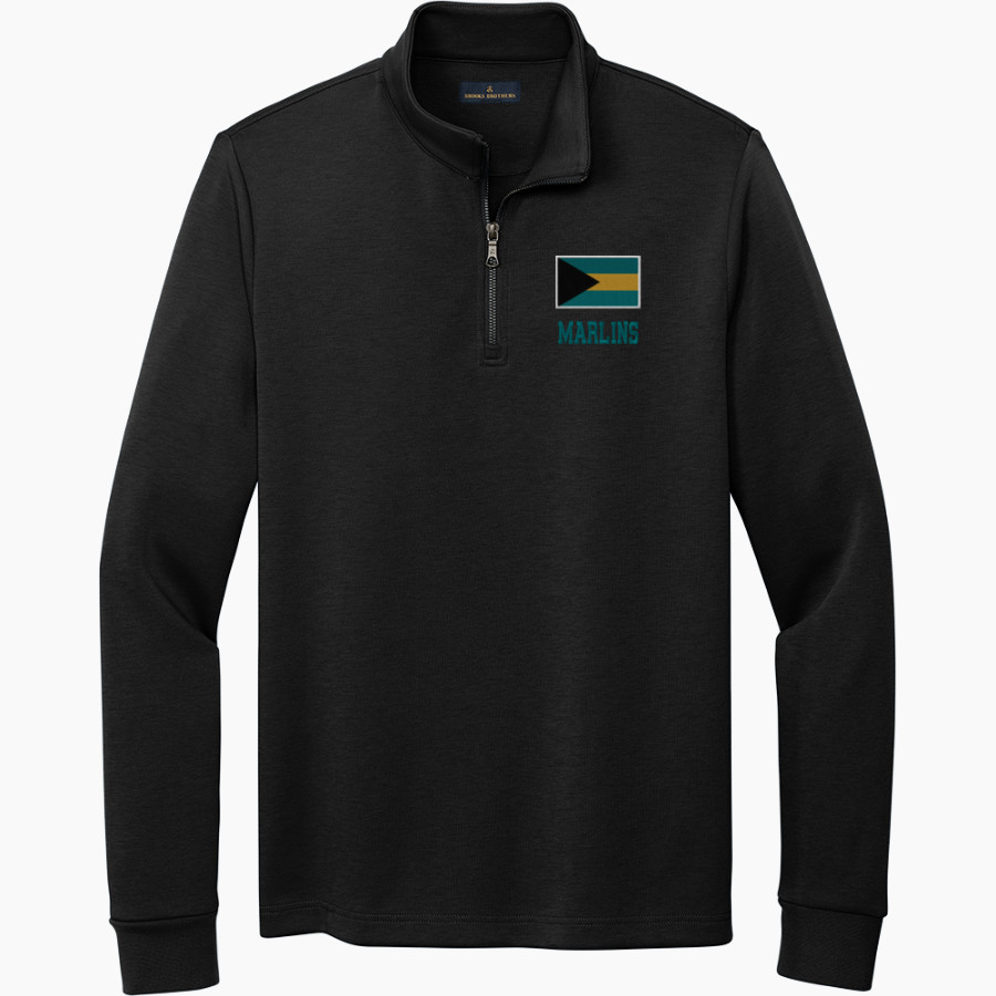 Bahama Strong Marlins Brooks Brothers Men's Double-Knit 1/4-Zip Pullover