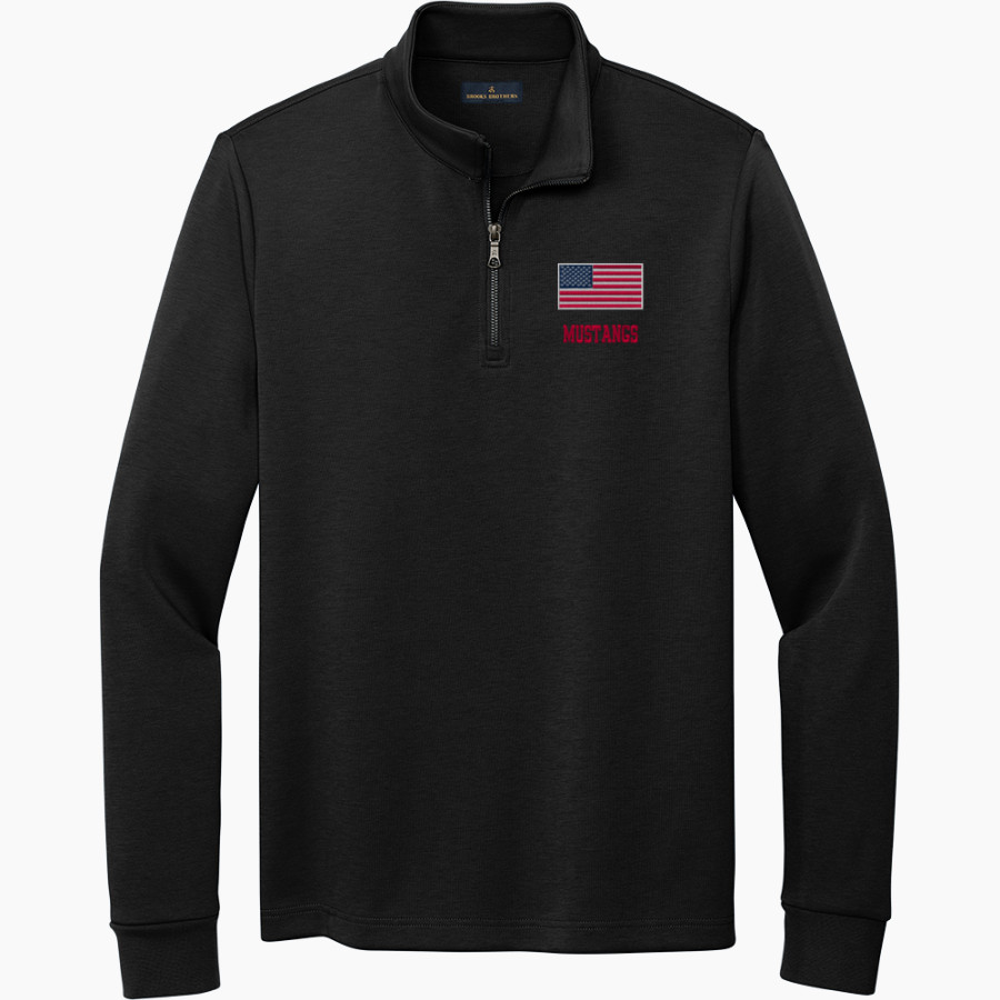 Monte Vista Mustangs <span class="pdp-name-mascot">Monte Vista Mustangs</span> Brooks Brothers Men's Double-Knit 1/4-Zip Pullover