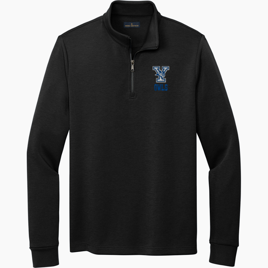 YANTIS HIGH SCHOOL OWLS Brooks Brothers Men's Double-Knit 1/4-Zip Pullover