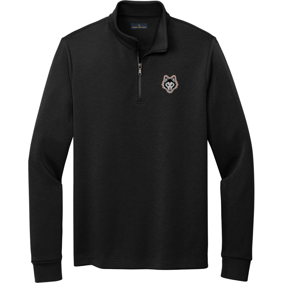Sherman Huskies <span class="pdp-name-mascot">Sherman Huskies</span> Brooks Brothers Men's Double-Knit 1/4-Zip Pullover