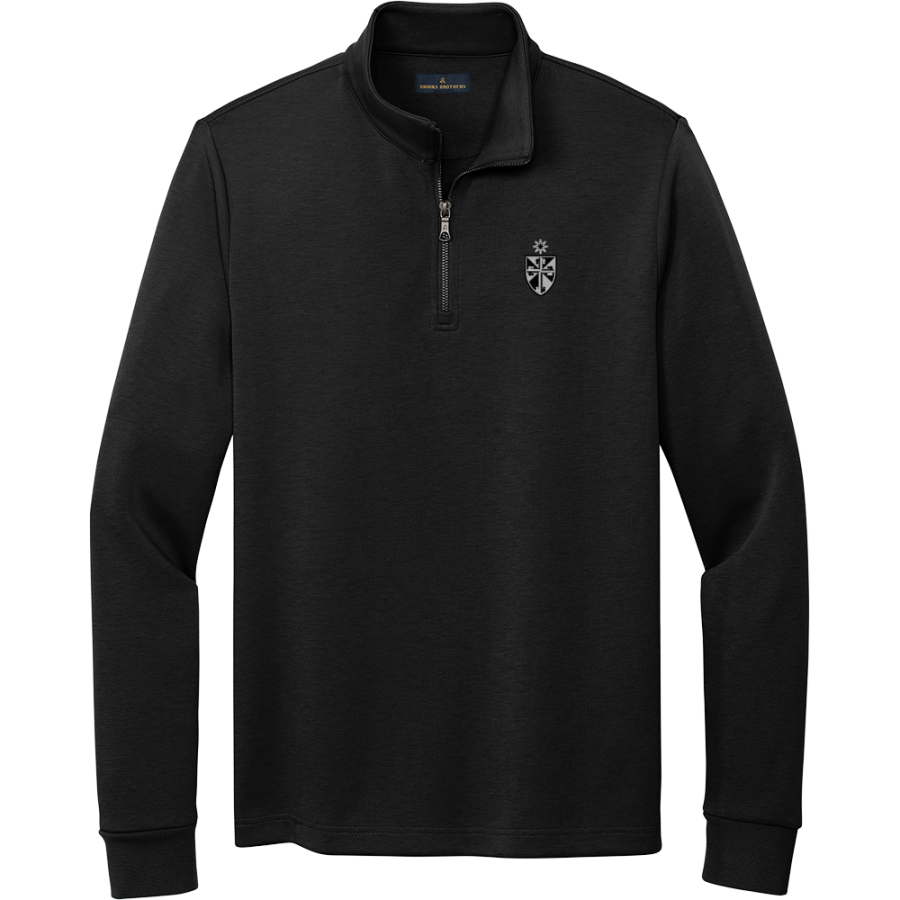 Fenwick Friars The Official Online Store <span class="pdp-name-mascot">Fenwick Friars</span> Brooks Brothers Men's Double-Knit 1/4-Zip Pullover