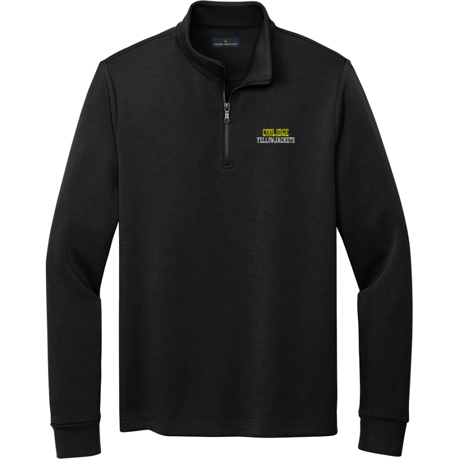 COOLIDGE HIGH SCHOOL YELLOWJACKETS <span class="pdp-name-mascot">COOLIDGE YELLOWJACKETS</span> Brooks Brothers Men's Double-Knit 1/4-Zip Pullover