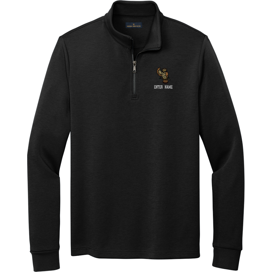 Union Wise Owls <span class="pdp-name-mascot">Union Wise Owls</span> Brooks Brothers Men's Double-Knit 1/4-Zip Pullover