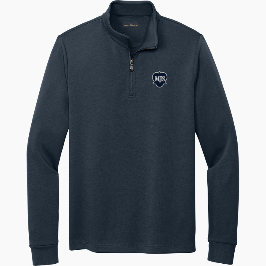 Mayfield Junior School Mustangs Online Store Brooks Brothers Men's Double-Knit 1/4-Zip Pullover