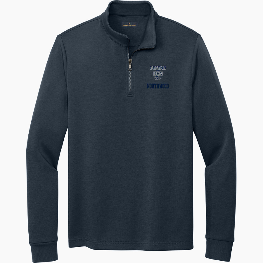 NORTHWOOD HIGH SCHOOL TIMBERWOLVES <span class="pdp-name-mascot">NORTHWOOD TIMBERWOLVES</span> Brooks Brothers Men's Double-Knit 1/4-Zip Pullover