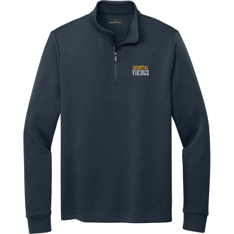 Bernotas Middle School Vikings <span class="pdp-name-mascot">Bernotas Middle School Vikings</span> Brooks Brothers Men's Double-Knit 1/4-Zip Pullover