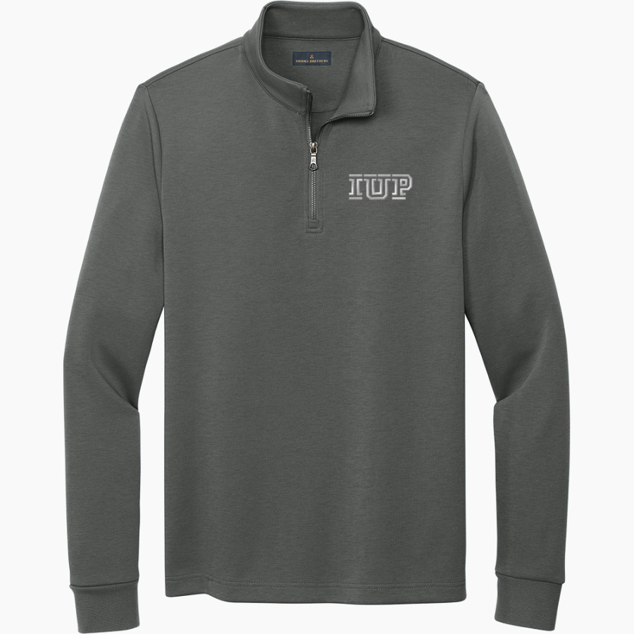 Indiana University of Pennsylvania <span class="pdp-name-mascot">Indiana University Of PA Hawks</span> Brooks Brothers Men's Double-Knit 1/4-Zip Pullover