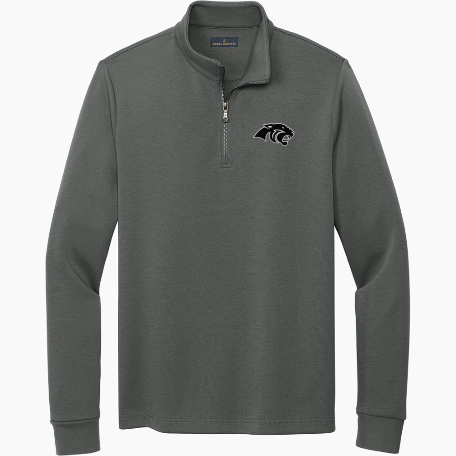 Cabot Panthers Brooks Brothers Men's Double-Knit 1/4-Zip Pullover