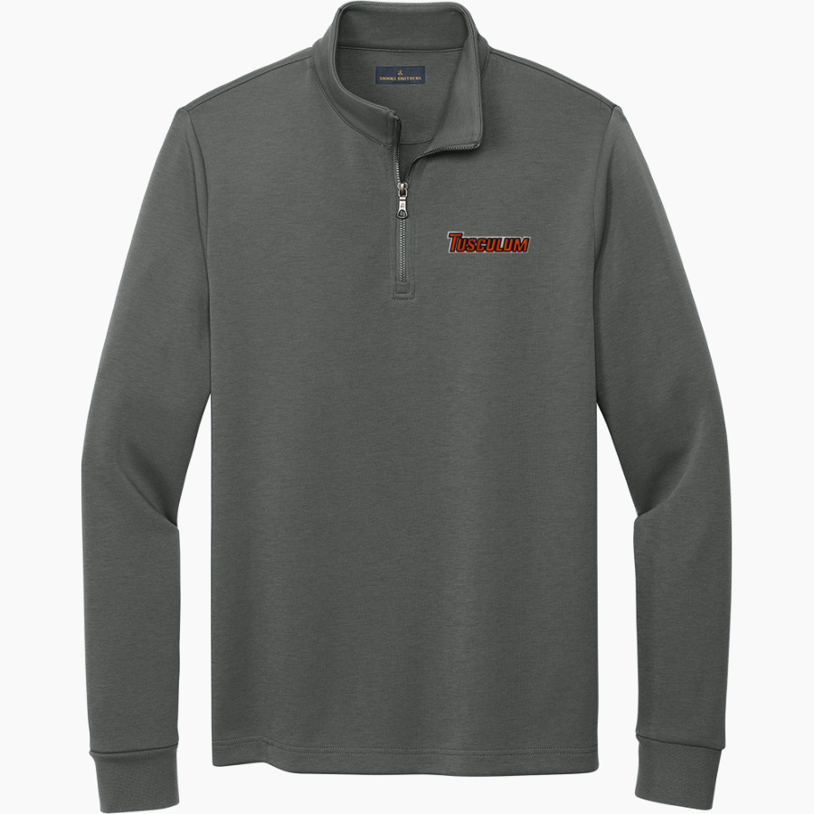 Tusculum University Pioneer Athletics <span class="pdp-name-mascot">TUSCULUM Pioneers</span> Brooks Brothers Men's Double-Knit 1/4-Zip Pullover