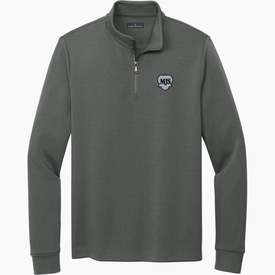 Mayfield Junior School Mustangs Online Store Brooks Brothers Men's Double-Knit 1/4-Zip Pullover