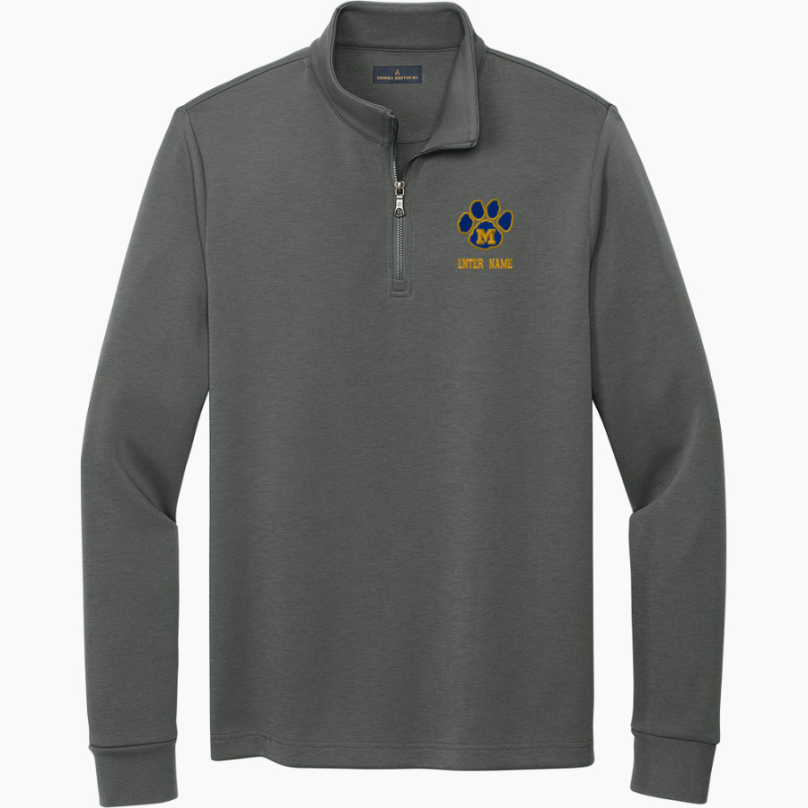 Mercy High School Tigers Online Store Brooks Brothers Men's Double-Knit 1/4-Zip Pullover